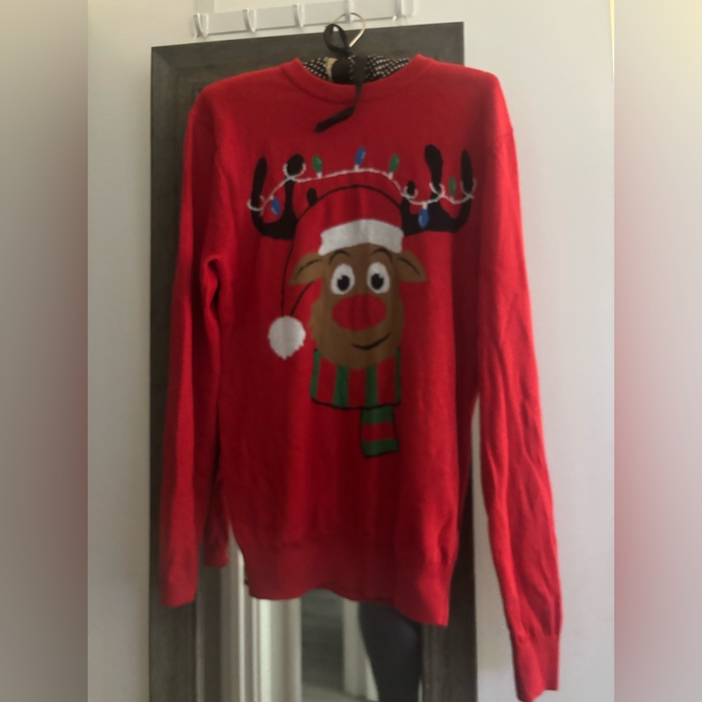 Red Reindeer Christmas Sweater